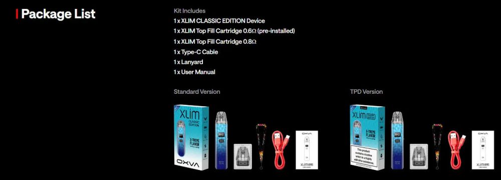 12 oxva xlim classic edition pod vape kit desktop 1