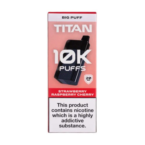 Titan10kRechargeableDisposableVapeStrawberryRaspberryCherry