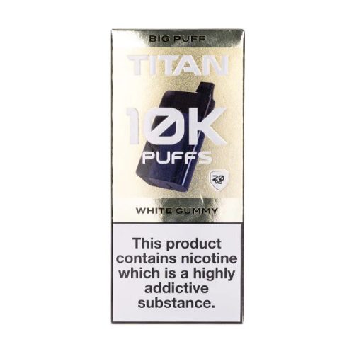 Titan 10k Rechargeable Disposable Vape White Gummy