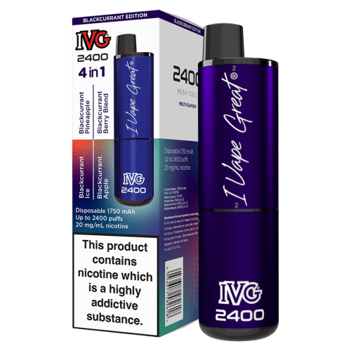 ivg 2400 disposable vape blackcurrant edition